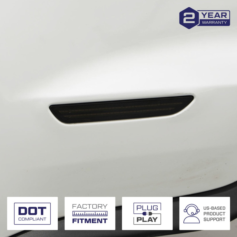 Ford Mustang LED Sidemarkers - Left and Right - FORM Lighting - OEM-Grade - Smoked - 2015